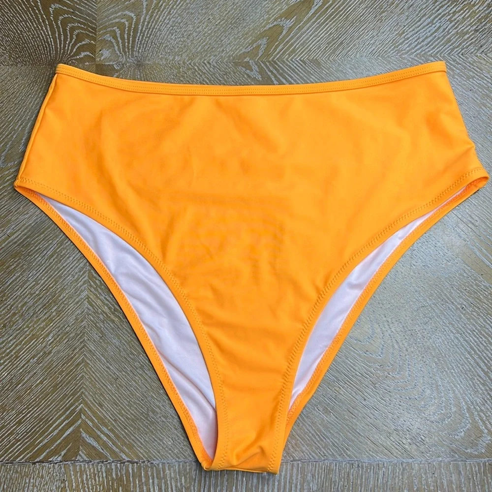 CUPSHE Orange High Waisted Bikini Bottom XXL
